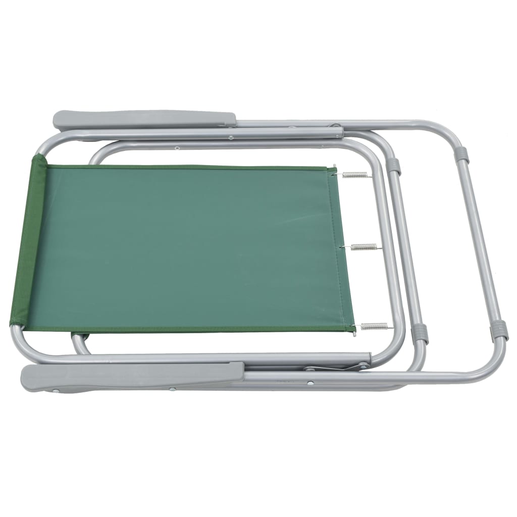 Folding Camping Chairs 2 pcs - Green