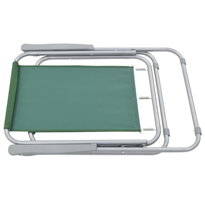 Folding Camping Chairs 2 pcs - Green