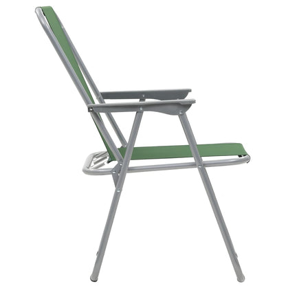 Folding Camping Chairs 2 pcs - Green