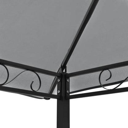 Garden Pavilion with Table and Benches Anthracite