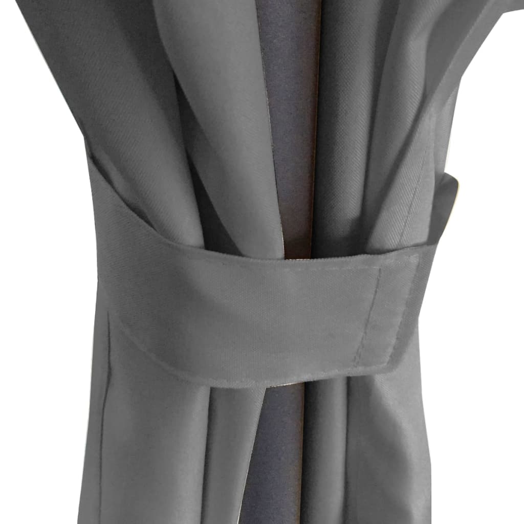 Gazebo with Curtains Round  Anthracite