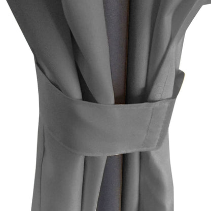 Gazebo with Curtains Round  Anthracite