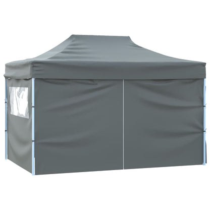 Foldable Tent Pop-Up with 4 Side Walls Anthracite