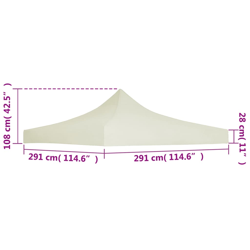 Party Tent Roof  Cream