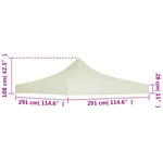Party Tent Roof  Cream