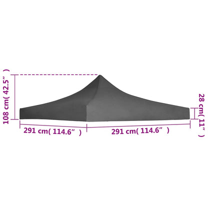 Party Tent Roof Anthracite - 291×291cm