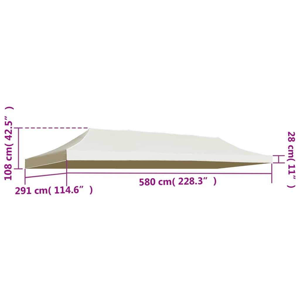 Party Tent Roof  - Cream