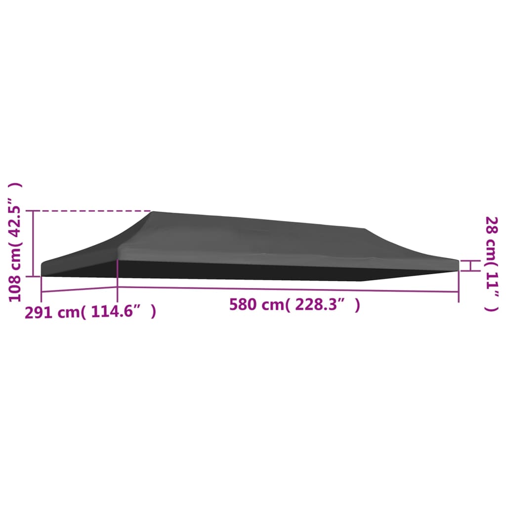 Party Tent Roof Anthracite