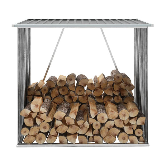 Garden Log Storage Shed Galvanised Steel