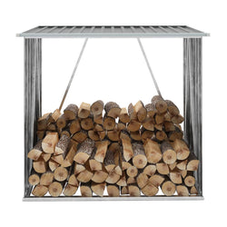 Garden Log Storage Shed Galvanised Steel