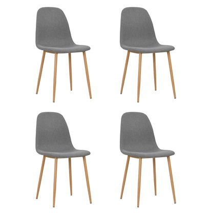 Dining Chairs 4 pcs Light Grey Fabric - 45×55×85cm