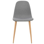 Dining Chairs 4 pcs Light Grey Fabric