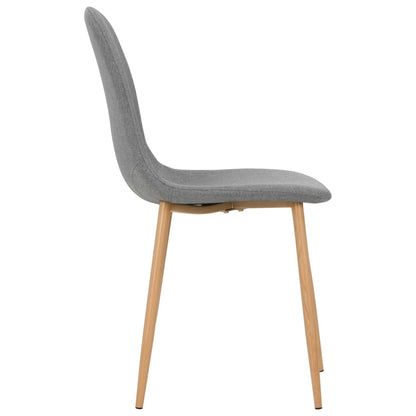 Dining Chairs 4 pcs Light Grey Fabric - 45×55×85cm