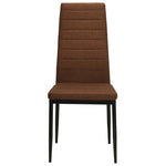 Dining Chairs 6 pcs Brown Fabric