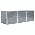 Garden Planter Galvanised Steel  Grey