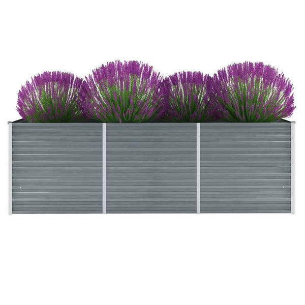  Garden Planter Galvanised Steel  Grey