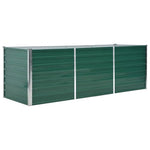 Garden Planter Galvanised Steel  Green