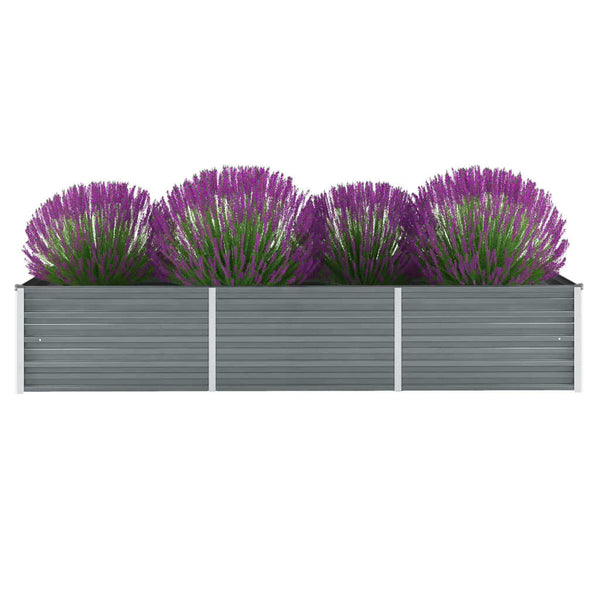  Garden Planter Galvanised Steel - Grey