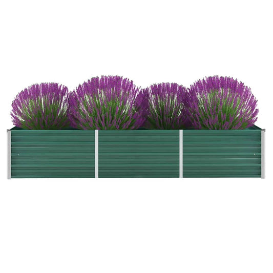 Garden Planter Galvanised Steel - 240×80×45cm