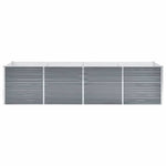 Garden Planter Galvanised Steel,  Grey