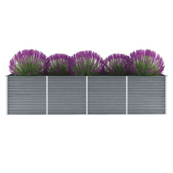 Garden Planter Galvanised Steel,  Grey