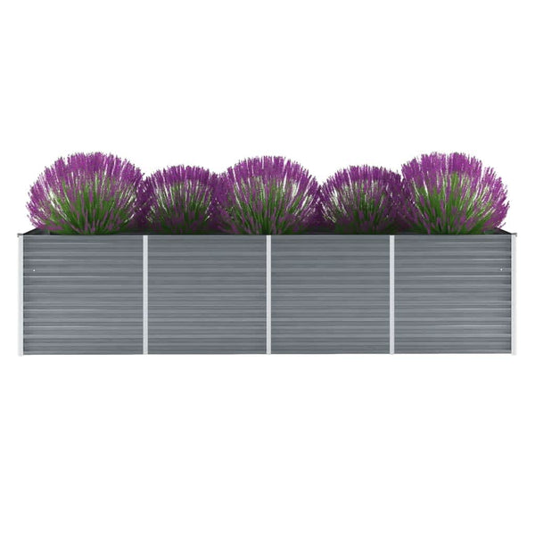  Garden Planter Galvanised Steel,  Grey
