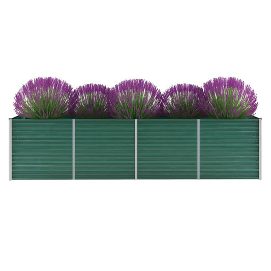 Garden Planter Galvanised Steel / Green