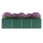 Garden Planter Galvanised Steel / Green
