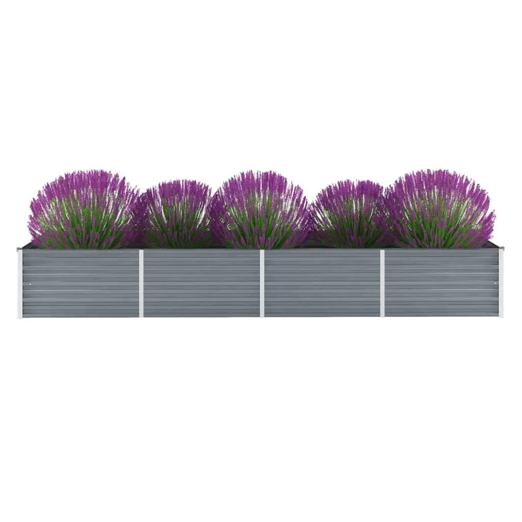 Galvanised Steel Raised Garden Bed 320x80cm | HomeAndLiving