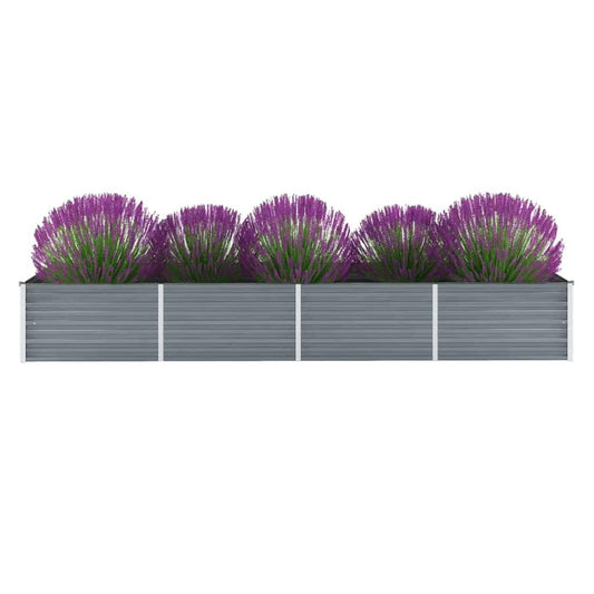 Galvanised Steel Raised Garden Bed 320x80cm | HomeAndLiving