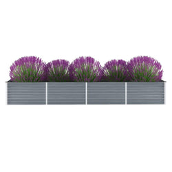 Galvanised Steel Raised Garden Bed 320x80cm | HomeAndLiving