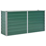 Garden Planter Galvanised Steel Green