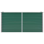 Garden Planter Galvanised Steel Green