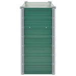Garden Planter Galvanised Steel Green