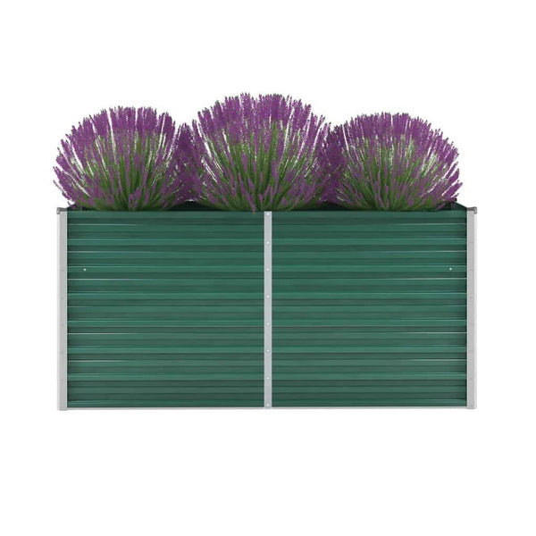  Garden Planter Galvanised Steel Green