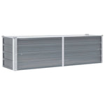 Garden Planter Galvanised Steel Grey