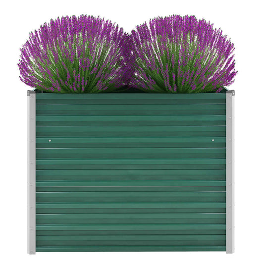 Garden Planter Galvanised Steel - 100×40×77cm