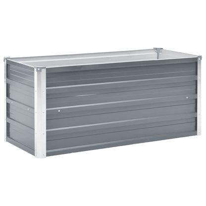 Garden Planter Bed Galvanised Steel Grey - 100×40×45cm