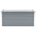 Garden Planter Bed Galvanised Steel Grey