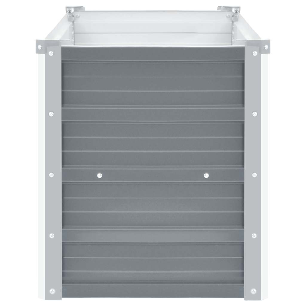 Garden Planter Bed Galvanised Steel Grey - 100×40×45cm