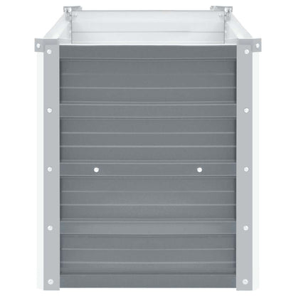 Garden Planter Bed Galvanised Steel Grey - 100×40×45cm