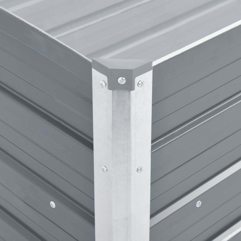 Garden Planter Bed Galvanised Steel Grey - 100×40×45cm