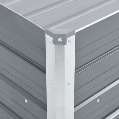 Garden Planter Bed Galvanised Steel Grey - 100×40×45cm