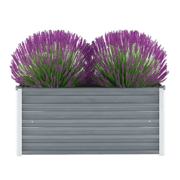  Garden Planter Bed Galvanised Steel Grey