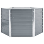 Garden Planter Bed Galvanised Steel  Grey