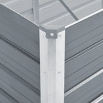 Garden Planter Bed Galvanised Steel  Grey