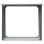 Garden Log Storage Shed Galvanised Steel  Grey