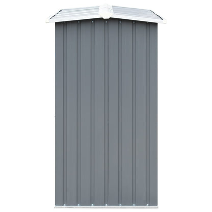 Garden Log Storage Shed Galvanised Steel  Grey
