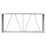 Garden Log Storage Shed Galvanised Steel Grey