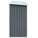 Garden Log Storage Shed Galvanised Steel Grey